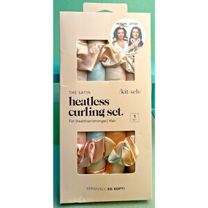 Kitsch Satin Heatless Curling Set Curlers Scrunchy Overnight Healthy Hair Tiktok